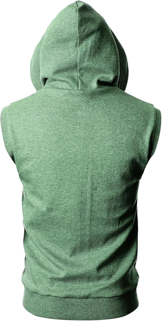Urban Hoodies Article #8528 Hooded Vest with Zipper Trim